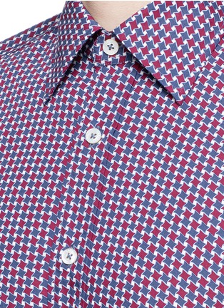 Detail View - Click To Enlarge - CANALI - Star print cotton shirt