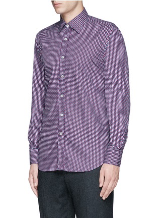 Front View - Click To Enlarge - CANALI - Star print cotton shirt