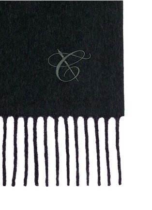 Detail View - Click To Enlarge - CANALI - Colourblock wool-angora scarf