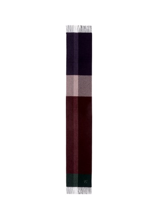 Main View - Click To Enlarge - CANALI - Colourblock wool-angora scarf