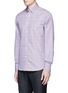 Front View - Click To Enlarge - CANALI - Slim fit stripe cotton shirt