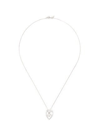 Main View - Click To Enlarge - LAZARE KAPLAN - Diamond 18k white gold teardrop cutout pendant necklace