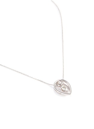 Figure View - Click To Enlarge - LAZARE KAPLAN - Diamond 18k white gold teardrop pendant necklace