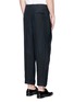 Back View - Click To Enlarge - HAIDER ACKERMANN - High waist pleat front cropped linen pants
