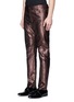 Front View - Click To Enlarge - HAIDER ACKERMANN - Glitter leather pants