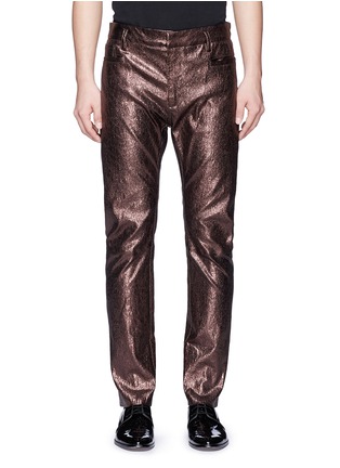 Main View - Click To Enlarge - HAIDER ACKERMANN - Glitter leather pants