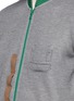 Detail View - Click To Enlarge - KOLOR - Contrast collar zip T-shirt