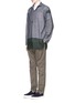 Figure View - Click To Enlarge - KOLOR - Camouflage print contrast hem chambray shirt