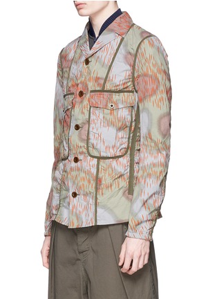 Front View - Click To Enlarge - KOLOR - Camouflage print tape trim jacket