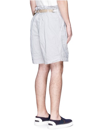 Back View - Click To Enlarge - KOLOR - Elasticated back crinkle shorts