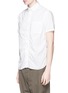 Front View - Click To Enlarge - KOLOR - Wrinkle cotton poplin shirt