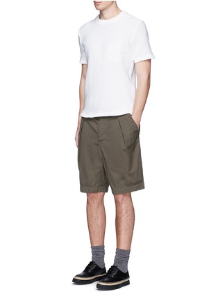 Figure View - Click To Enlarge - KOLOR - Contrast pocket horizontal knit T-shirt