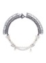 Main View - Click To Enlarge - VENNA - Crystal pavé wing faux pearl fringe necklace