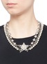 Figure View - Click To Enlarge - VENNA - Crystal faux pearl star chain necklace