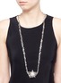 Figure View - Click To Enlarge - VENNA - Crystal faux pearl star leaf chain necklace