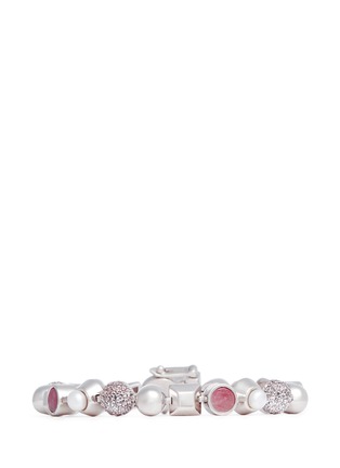 Main View - Click To Enlarge - EDDIE BORGO - 'Collage' rose quartz pearl bracelet