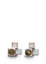 Main View - Click To Enlarge - EDDIE BORGO - 'Mosaic Stud' rose quartz cuboid earrings