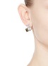 Figure View - Click To Enlarge - EDDIE BORGO - 'Mosaic Stud' rose quartz cuboid earrings