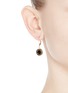 Figure View - Click To Enlarge - EDDIE BORGO - 'French Clip Cone Day' onyx drop pavé earrings