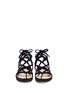 Front View - Click To Enlarge - PAUL ANDREW - 'Lila' cutout suede caged sandals