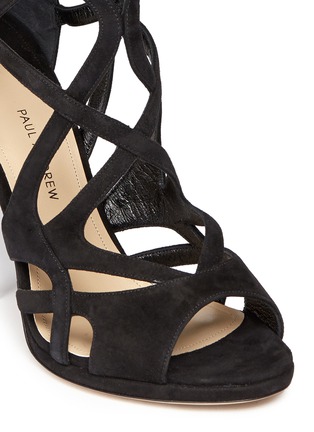 Detail View - Click To Enlarge - PAUL ANDREW - 'Mia' knee high suede gladiator sandals