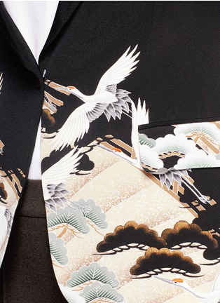Detail View - Click To Enlarge - IBRIGU - One of a kind traditional scenery kimono hem blazer