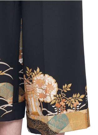 Detail View - Click To Enlarge - IBRIGU - One of a kind kimono embroidery hem pants