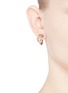 Figure View - Click To Enlarge - FERNANDO JORGE - 'Stream Doubled' diamond 18k yellow gold hoop earrings