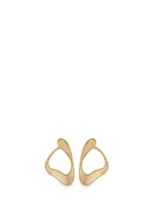 Main View - Click To Enlarge - FERNANDO JORGE - 'Stream Lines' 18k yellow gold loop earrings