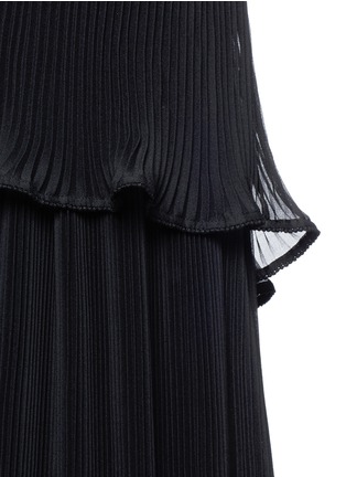 Detail View - Click To Enlarge - CHLOÉ - Accordion pleated georgette V-neck dress