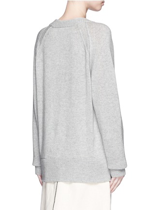 Back View - Click To Enlarge - CHLOÉ - Contrast knit trim cashmere sweater