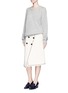 Figure View - Click To Enlarge - CHLOÉ - Contrast knit trim cashmere sweater
