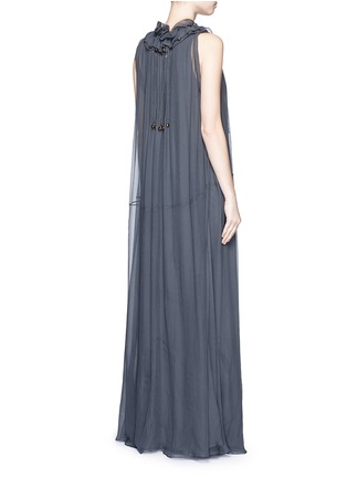 Back View - Click To Enlarge - CHLOÉ - Plunge V-neck silk crépon gown