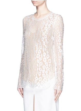 Front View - Click To Enlarge - CHLOÉ - Leopard lace top