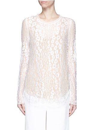 Main View - Click To Enlarge - CHLOÉ - Leopard lace top