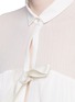 Detail View - Click To Enlarge - CHLOÉ - Bow tie cotton crépon gauze blouse