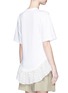 Back View - Click To Enlarge - CHLOÉ - Broderie anglaise hem cotton T-shirt