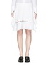 Main View - Click To Enlarge - CHLOÉ - Lace-up ruffle hem crepe skirt