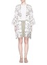 Main View - Click To Enlarge - CHLOÉ - Floral embroidery cotton-linen overcoat