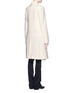 Back View - Click To Enlarge - CHLOÉ - Two piece shearling gilet double-breasted wool coat