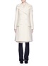 Main View - Click To Enlarge - CHLOÉ - Two piece shearling gilet double-breasted wool coat