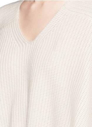 Detail View - Click To Enlarge - CHLOÉ - Cashmere rib knit cape coat
