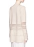 Back View - Click To Enlarge - CHLOÉ - Crochet silk panel insert sweater