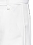 Detail View - Click To Enlarge - CHLOÉ - Satin trim cotton-linen wide flare pants