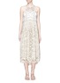 Main View - Click To Enlarge - CHLOÉ - Broderie anglaise linen-cotton halterneck dress