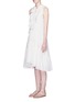 Figure View - Click To Enlarge - CHLOÉ - Lace-up frill V-neck tiered dress