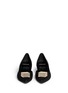 Figure View - Click To Enlarge - PIERRE HARDY - Cube metal plate suede leather pumps