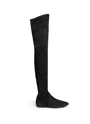 Main View - Click To Enlarge - ISABEL MARANT ÉTOILE - 'Brenna' stretch suede thigh high boots
