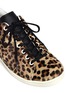 Detail View - Click To Enlarge - ISABEL MARANT ÉTOILE - 'Bart' leopard calf hair wedge sneakers