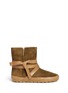 Main View - Click To Enlarge - ISABEL MARANT ÉTOILE - 'Nygel' leather strap shearling suede boots